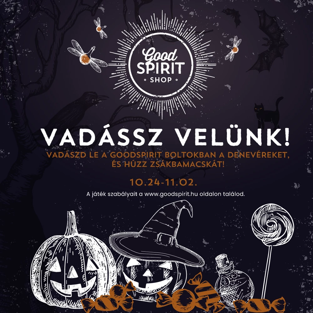 Vadássz a GoodSpirit üzleteinkben Halloweenkor értékes nyereményekért