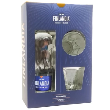 Finlandia vodka díszdobozban 2 pohárral DRS (0,7L / 40%)