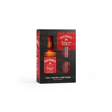 Jack Daniel's Tennessee Fire whiskey DD 2 pohárral (0,7L / 35%)