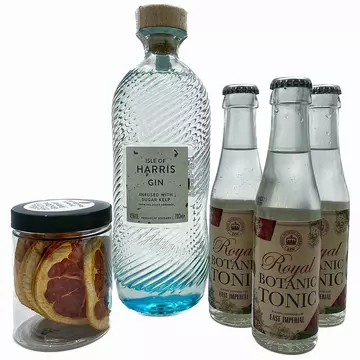 Isle of Harris gin - East Imperial Royal B. gintonic pack grapefruitkarikával (0,7L / 45% + 3x0,15L)