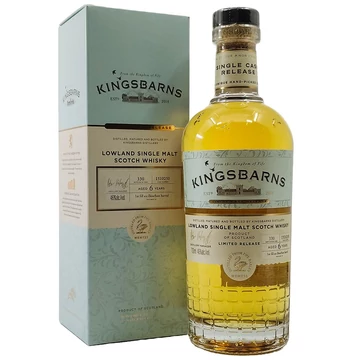 Kingsbarns 6 éves single cask bourbon barrel whisky (0,7L / 46%)