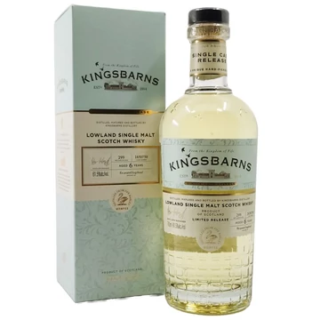 Kingsbarns 6 éves single cask ex-peated hogshead whisky (0,7L / 61,5%)