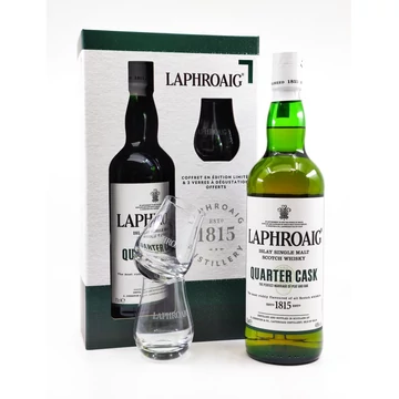 Laphroaig Quarter Cask whisky DD 2 pohárral DRS (0,7L / 48%)