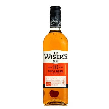 J.P. Wisers 10 éves triple barrel Canadian whisky DRS (0,7L / 40%)
