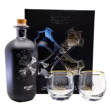 Bumbu XO ajándékcsomag 2 pohárral rum (0,7L / 40%)