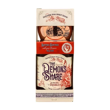 The Demons Share 3 éves rum díszdobozban 1 fémpohárral DRS (0,7L / 40%)