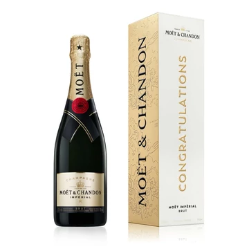 Moët &amp; Chandon Brut Impérial &#039;Congratulations&#039; díszdobozban DRS (0,75L)