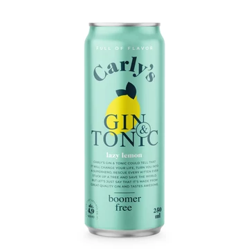 Carly's Lazy Lemon gin & tonic RTD DRS (0,25L / 4,9%)