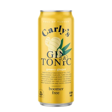 Carly's Groovy Ginger gin & tonic RTD DRS (0,25L / 4,9%)