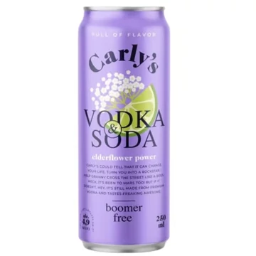 Carly's Elderflower Power vodka & soda RTD DRS (0,25L / 4,9%)