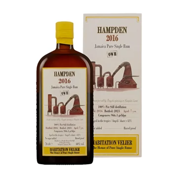 Hampden 7 éves 2016 OWH Habitation Velier rum (0,7L / 60%)