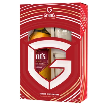 Grant's whisky ajándékcsomag 2 pohárral DRS (0,7L / 40%)