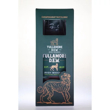 Tullamore Dew whiskey ajándékcsomag 1 pohárral DRS (0,7L / 40%)