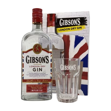 Gibson’s gin ajándékcsomag 1 pohárral DRS (0,7L / 37,5%)