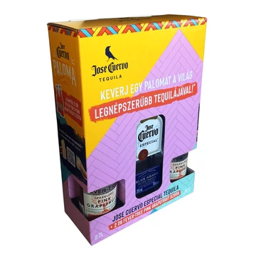Jose Cuervo Silver tequila ajándékcsomag 2 db Fever Tree Grapefruit Soda-val DRS (0,7L / 35%+2*0,2L)