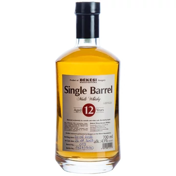 Békési 12 éves Single Barrel whisky DRS (0,7L / 43%)