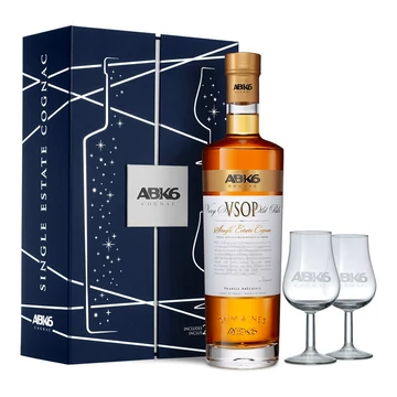 ABK6 VSOP cognac díszdobozban 2 pohárral DRS (0,7L / 40%)