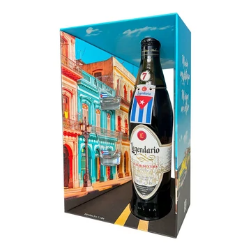 Legendario Elixir de Cuba 7 éves rum díszdobozban 2 pohárral DRS (0,7L / 34%)