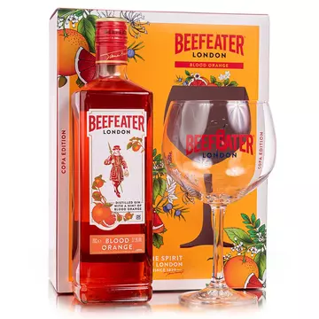 Beefeater Blood Orange gin díszdobozban 1 pohárral (0,7L / 37,5%)