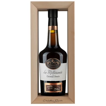 Christian Drouin calvados 1962 fadobozban (0,7L / 40%)