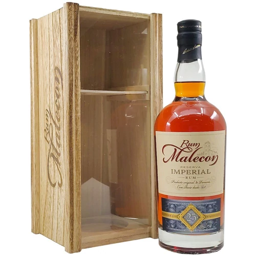 Malecon 25 éves rum fadobozban DRS (0,7L / 40%)