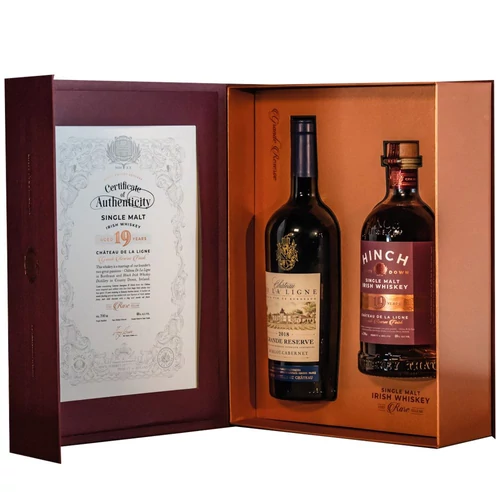 Hinch 19 éves Chateau de la Ligne Finish whiskey + Chateau de la Ligne 2018 (0,7L / 48%) + (0,75L /