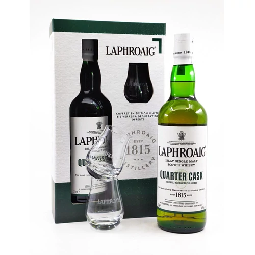 Laphroaig Quarter Cask whisky DD 2 pohárral DRS (0,7L / 48%)