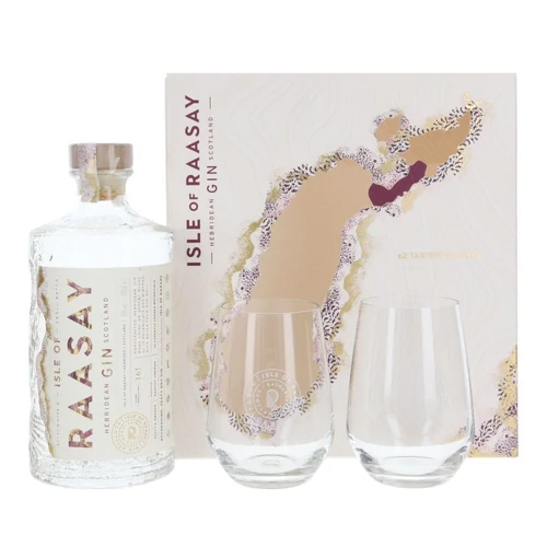 Isle of Raasay gin ajándékcsomag 2 pohárral DRS (0,7L / 46%)