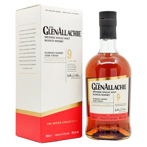 GlenAllachie 9 éves Sherry Cask Series - Oloroso Cask whisky DRS (0,7L / 48%)