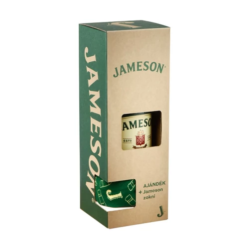 Jameson whiskey ajándékcsomagban zoknival (0,7L / 40%)