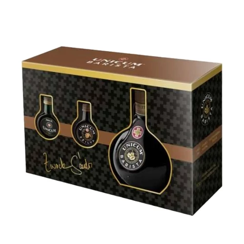 Unicum Barista (0,7L / 34,5%) + Unicum (0,04L / 40%) + Unicum Szilva (0,04L / 34,5%)