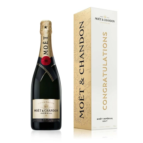 Moët & Chandon Brut Impérial 'Congratulations' díszdobozban DRS (0,75L)