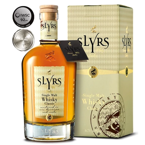 Slyrs Classic Bavarian Single Malt whisky díszdobozban pohárral (0,7L / 43%)