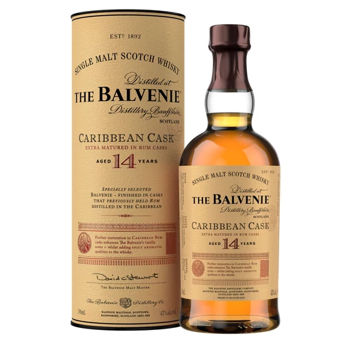 Balvenie 14 éves Caribbean Cask whisky DRS (0,7L / 43%)