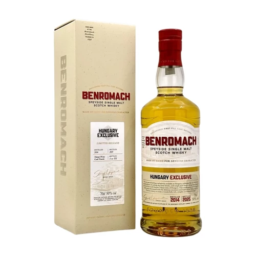 Benromach 2014 11 éves Tokaji Cask Finish whisky DRS (0,7L / 50%)