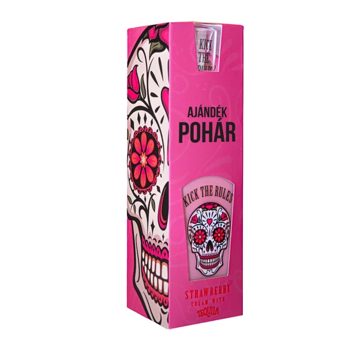 Kick The Rules Epres tequila likőr ajándék pohárral DRS (0,7L / 15%)