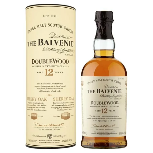 Balvenie 12 éves Double Wood whisky DRS (0,7L / 40%)