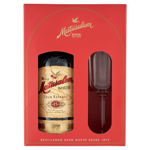 Matusalem Solera No. 15 rum díszdobozban 1 pohárral (0,7L / 40%)