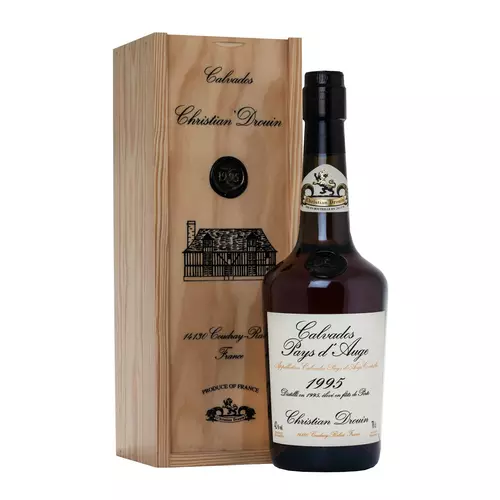 Christian Drouin calvados 1995 fadobozban (0,7L / 42%)