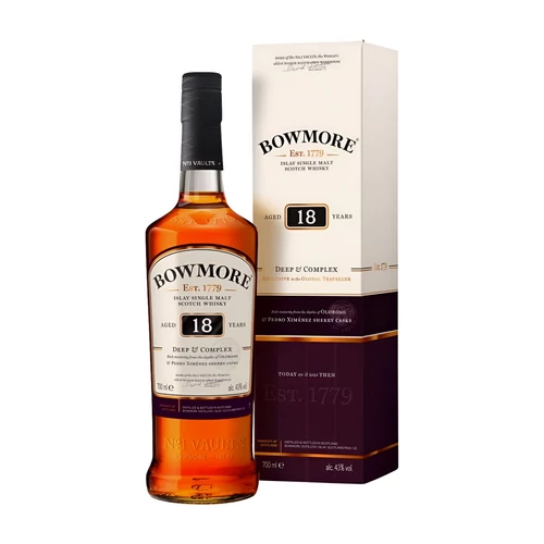 Bowmore 18 éves whisky (0,7L / 43%)