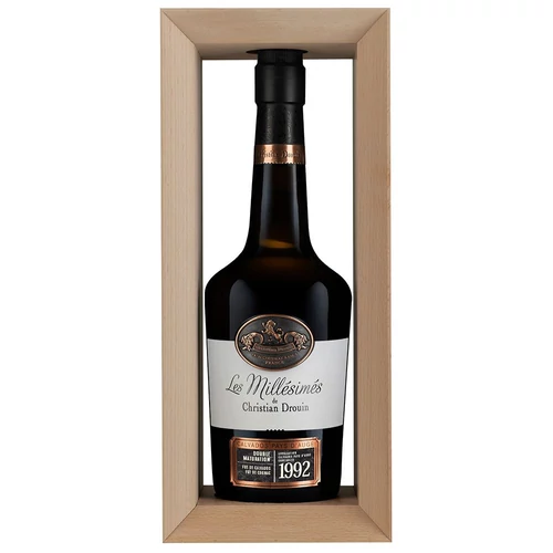 Christian Drouin calvados 1992 fadobozban (0,7L / 42%)