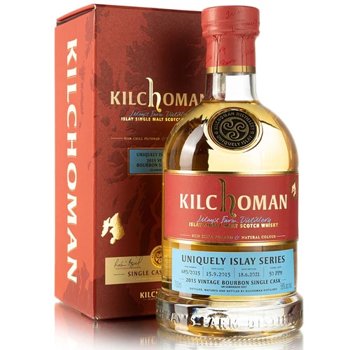 Kilchoman 6 éves Vintage 2015 Bourbon Cask Finish whisky (0,7L / 58%)