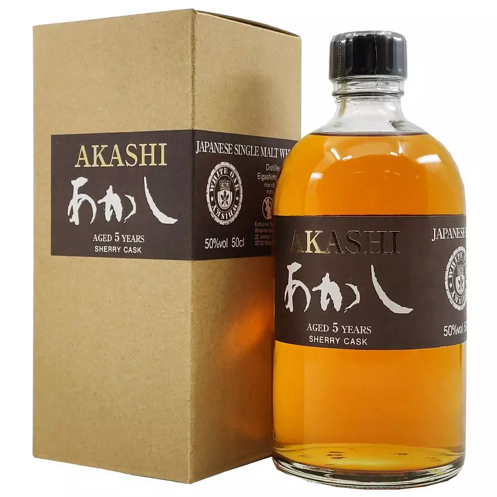 Akashi 5 éves Sherry Cask díszdobozban (0,5L / 50%)