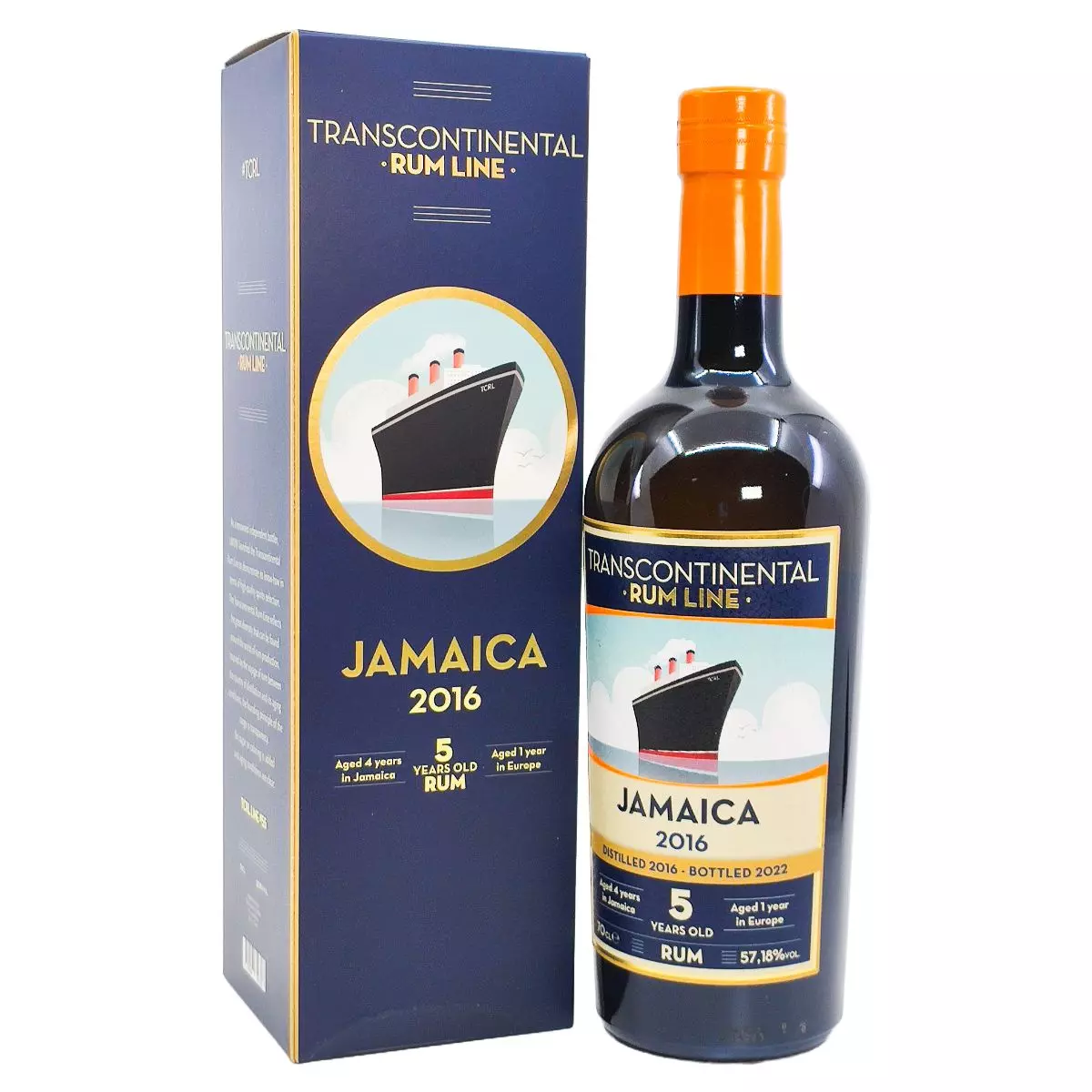 Jamaica 2016 5 éves Transcontinental Line rum (0,7L / 57,18%)