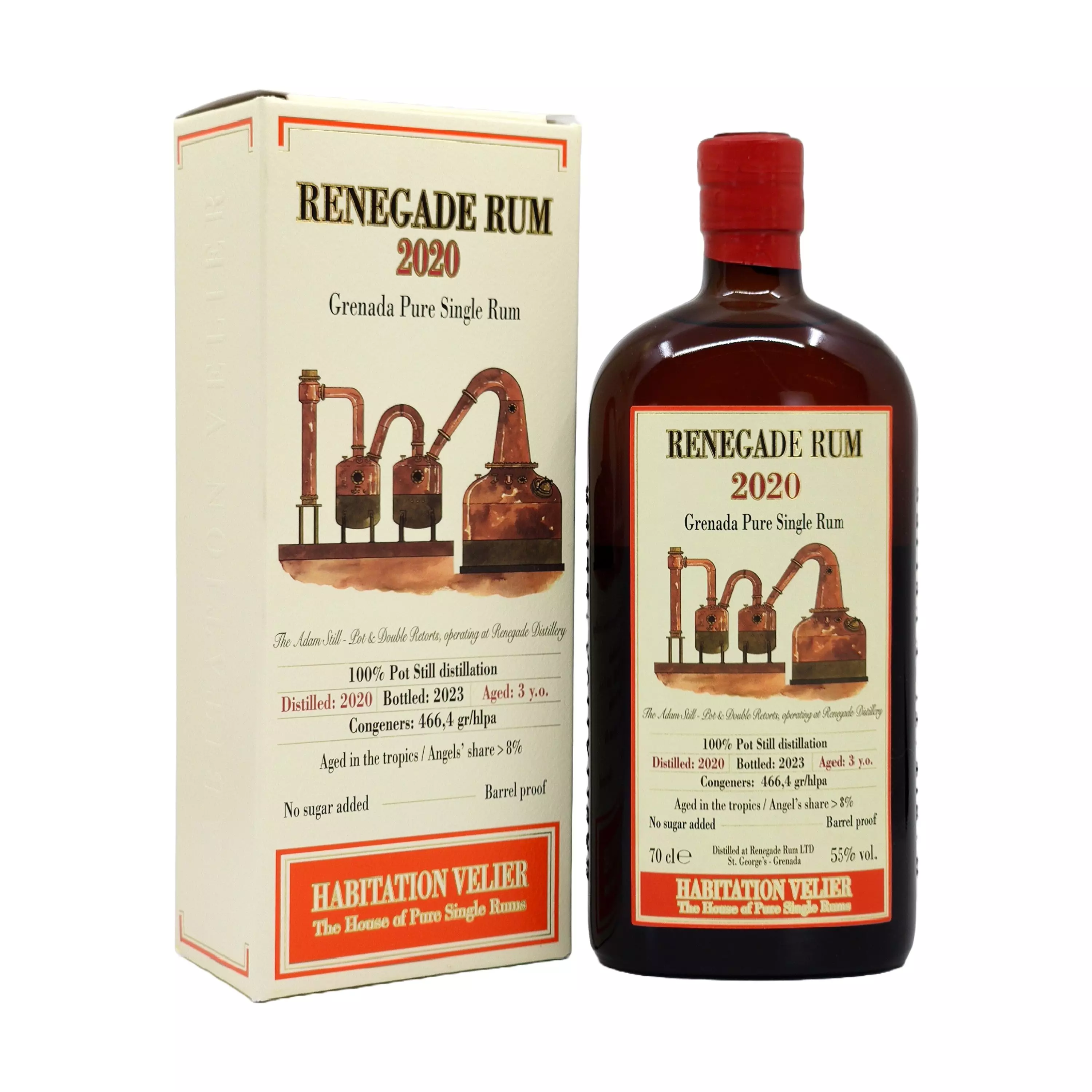 Renegade 3 éves Habitation Velier rum (0,7L / 55%)