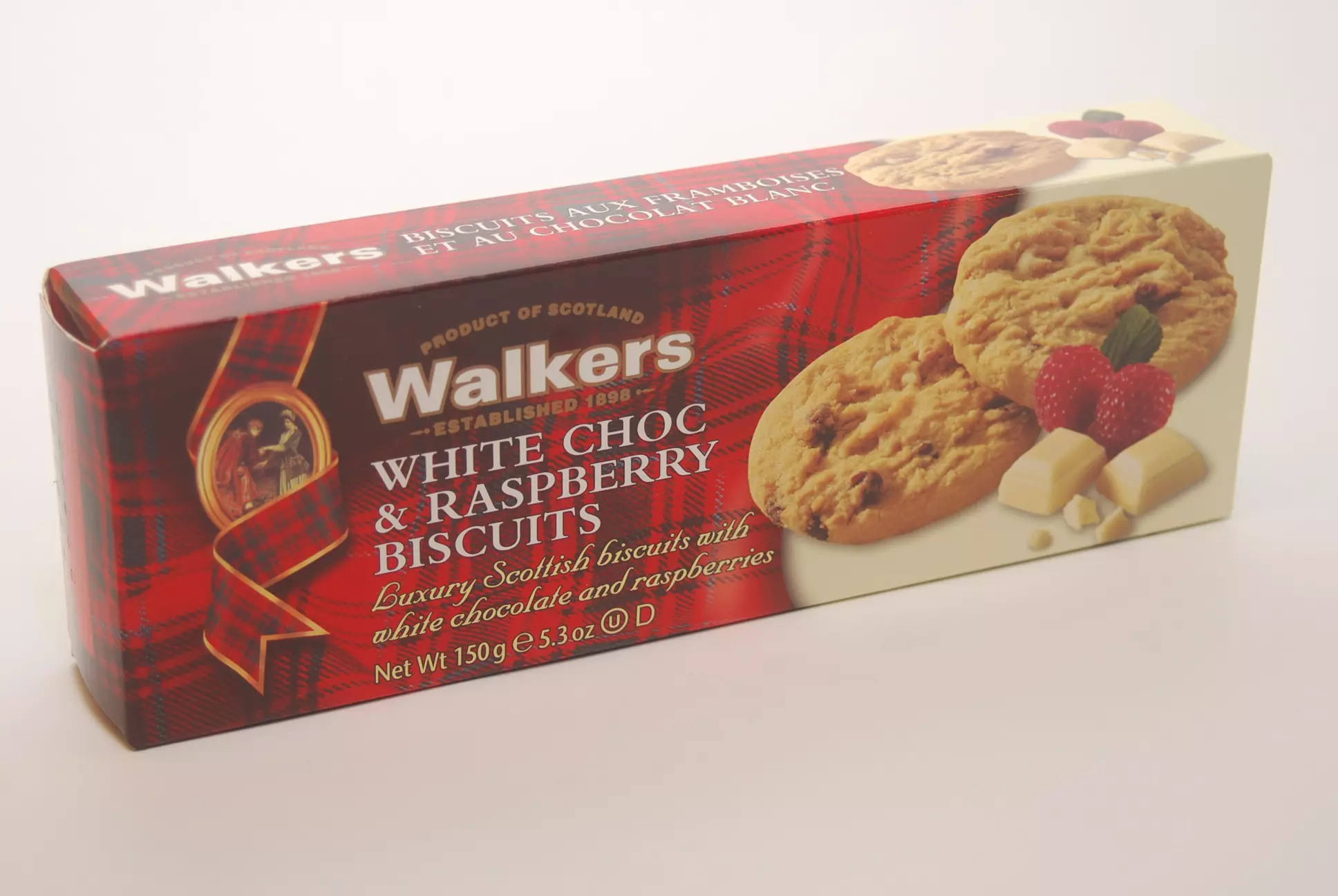 Walkers Keksz - fehér csoki és málna