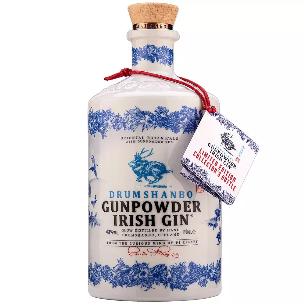 Drumshanbo Gunpowder gin kerámia dekanterben (0,7L / 43%)