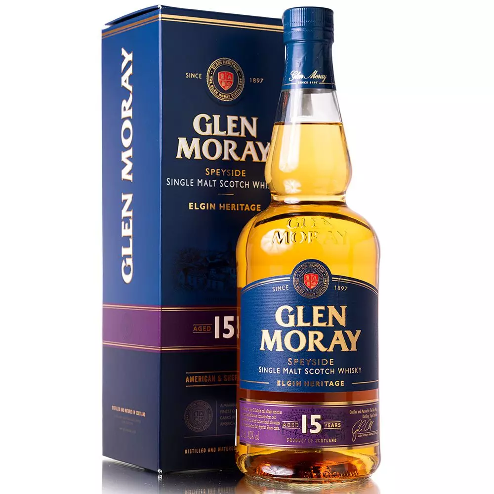 Glen Moray 15 éves díszdobozban (0,7L / 40%)